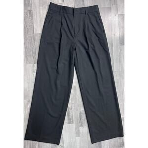 GAP High Rise Wide Leg Pants Black Size 8 Work Office Trouser